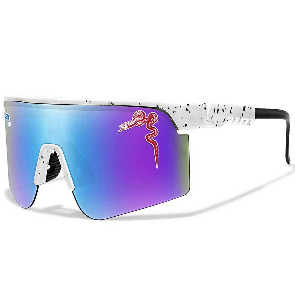 Herren Damen Radsport-Sonnenbrille Große Linse Winddicht UV400 Schutzbrille Outdoor-Sport Laufen Klettern Fahrrad MTB Brille