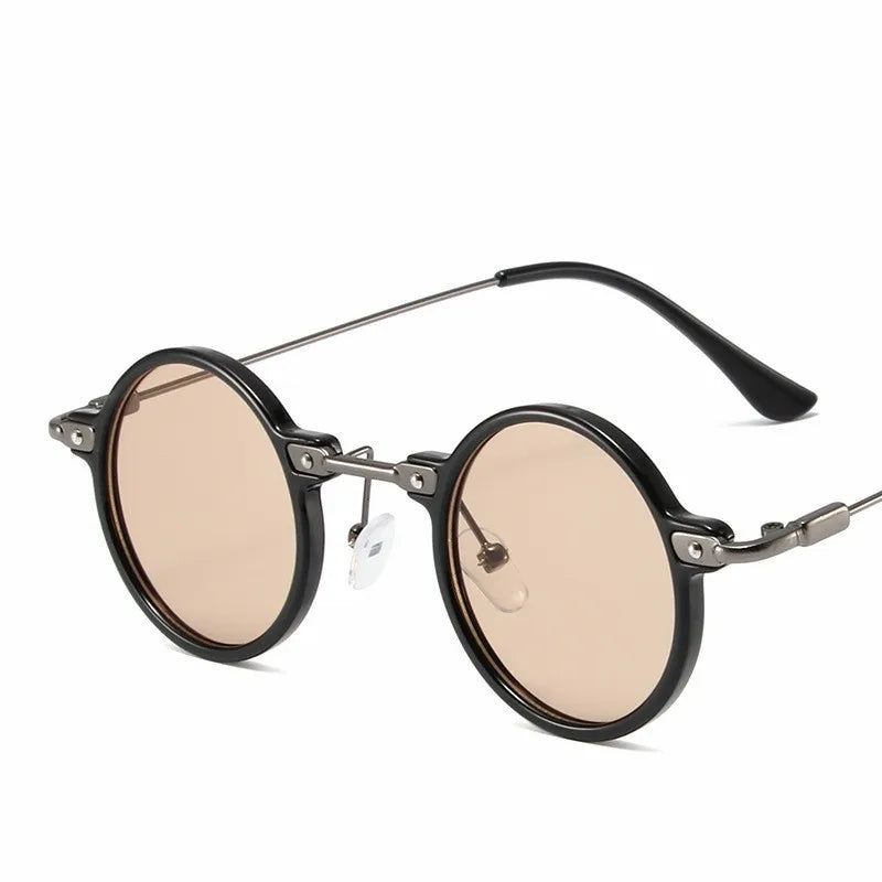 Runde Sonnenbrille für Männer Frauen Retro Steampunk Sonnenbrille männlich weiblich Marke Designer Metallrahmen Brillen Sonnenbrillen oculos de sol