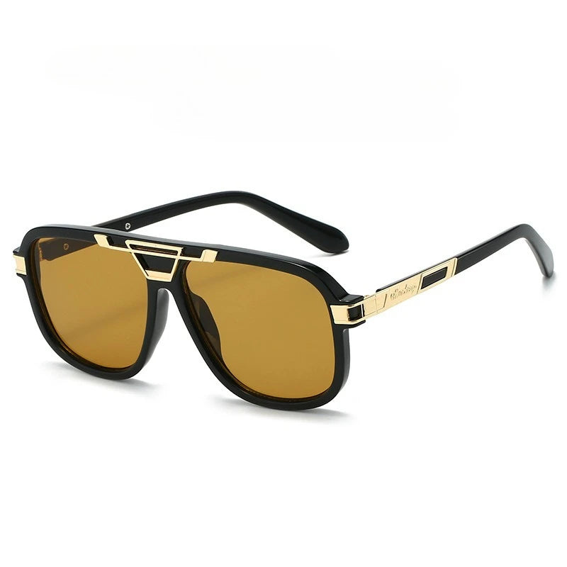 Personalisierte Sonnenbrille mit großem Rahmen für Damen und Herren, elegante Mode, UV-beständig, Straßenfotografie, beliebte Brille