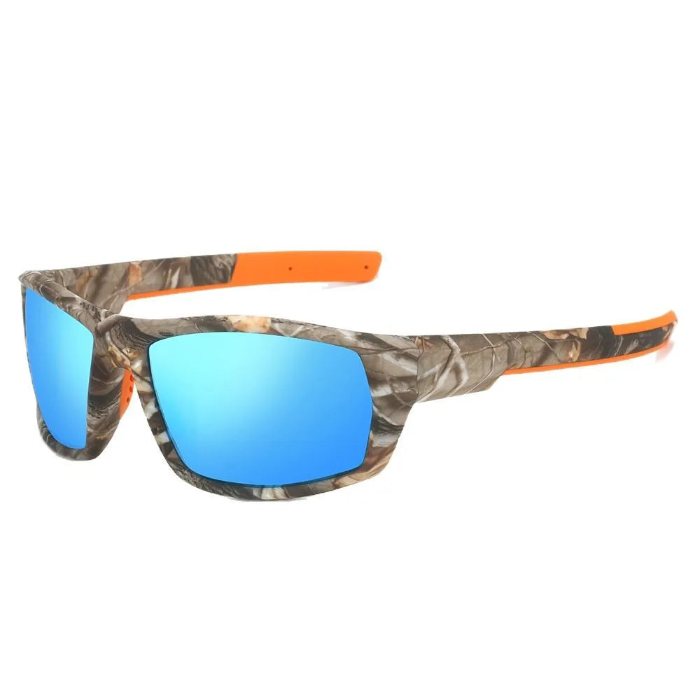 Neue Sonnenbrille für Männer Sport Polarisierte Quadratischen Rahmen Camouflage Sonnenbrille Fahren Angeln Radfahren Skifahren Sonne Brillen UV400