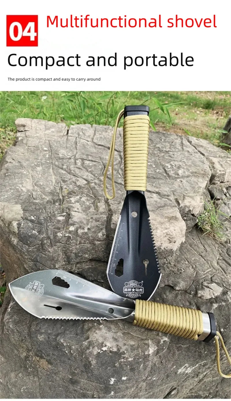Multifunktionale Garten Schaufel Sägezahn Hex Wrench Graben Kelle Messer Speer Garten Bonsai Spaten Werkzeug Überleben Military Schaufel
