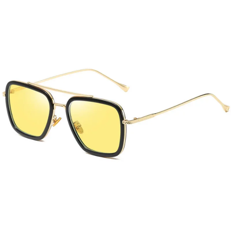 Sph-0,5-0,75-1,0 bis-6 Mode Metall Stil für Frauen Sonnenbrillen Männer quadratische Marke Design Sonnenbrille