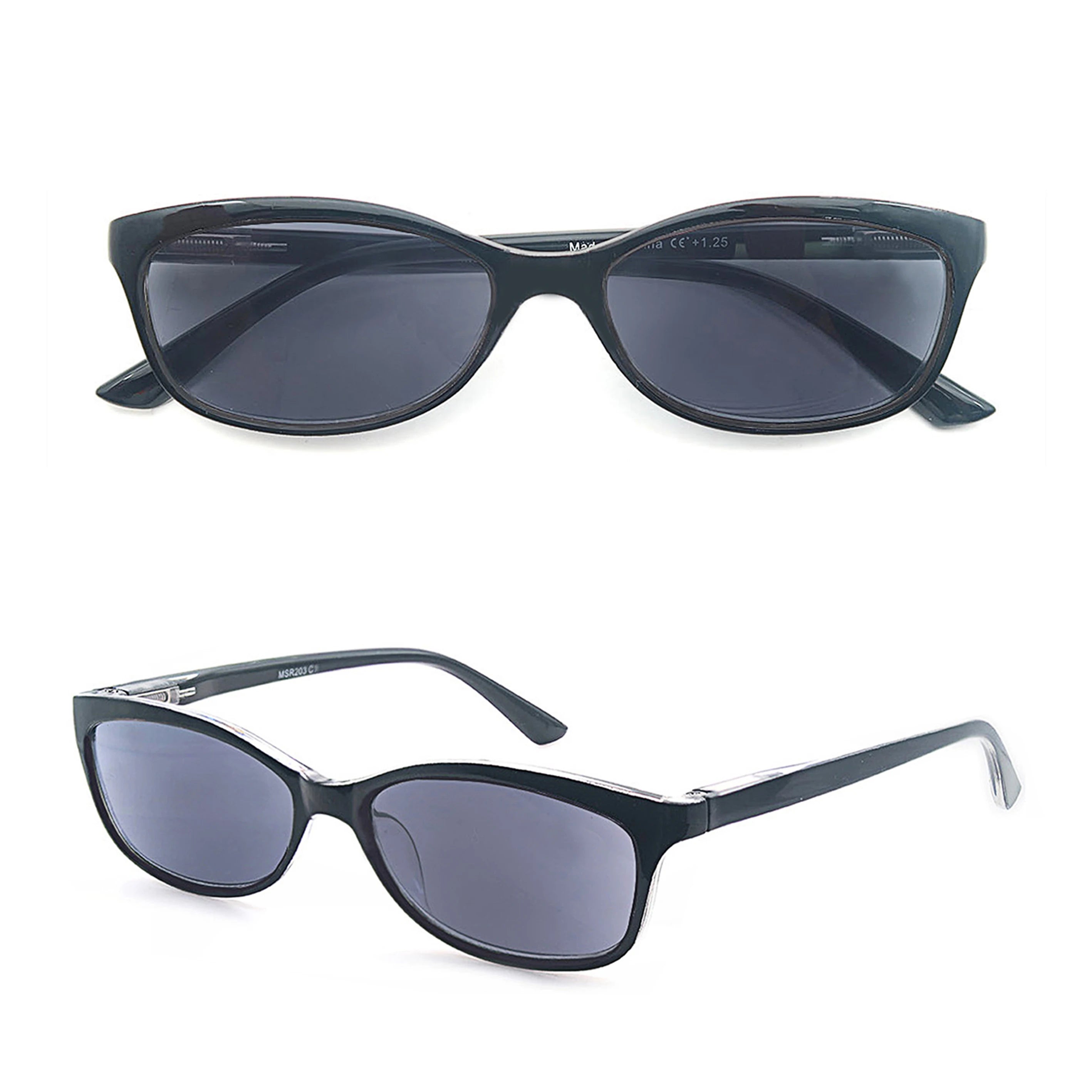Lesesonnenbrille für Damen und Herren, quadratisch, klassischer Rahmen für den Außenbereich, Sonnenbrille, Lesebrille mit Dioptrien-Federscharnier