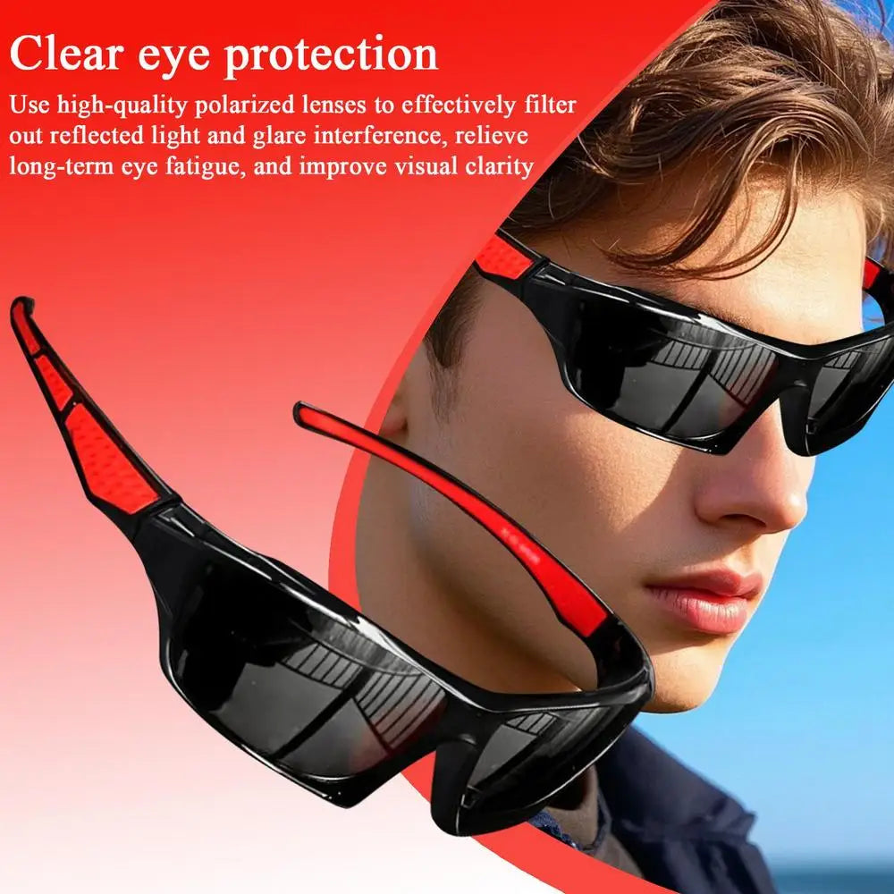 Angel-Sonnenbrille für Herren, UV-Sonnenbrille, polarisierte Brille für Herren, bequeme, leichte Sportbrille zum Fahren