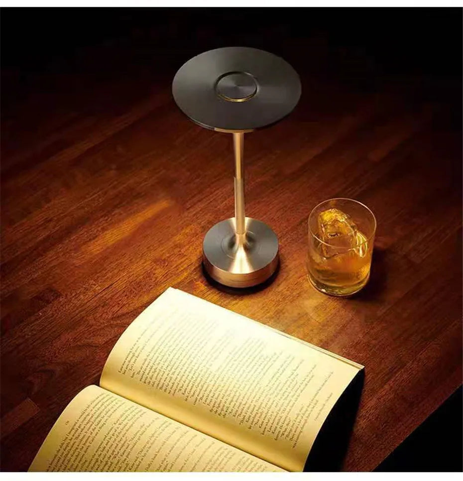 LED Aluminium Legierung Wasserdichte Wiederaufladbare Schreibtisch Lampe Touch Dimmen Metall Tisch Lampen Für Bar Wohnzimmer Lesen Camping Lichter
