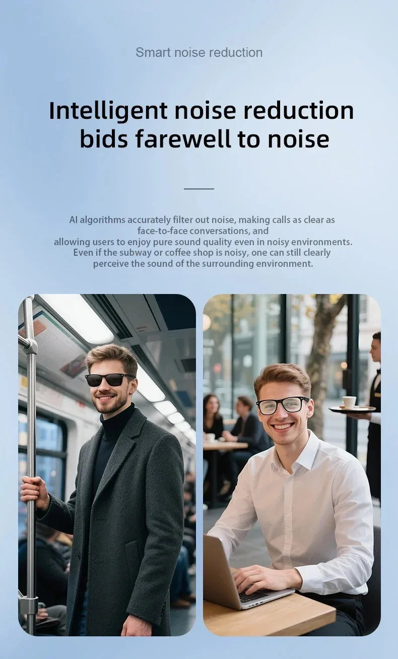 Intelligente Brille, Bluetooth-Anruf, Outdoor-Sport-Kopfhörer, KI-Sprachnavigation, photochrome Linse, wasserdichte Anti-UV-Smart-Sonnenbrille