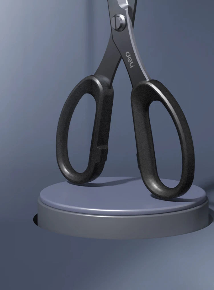 Deli 210/175mm Schwarz Edelstahl Schere Business Büro Schreibwaren Hause Schneider Schere Küche Messer Cutter Schneiden Werkzeug