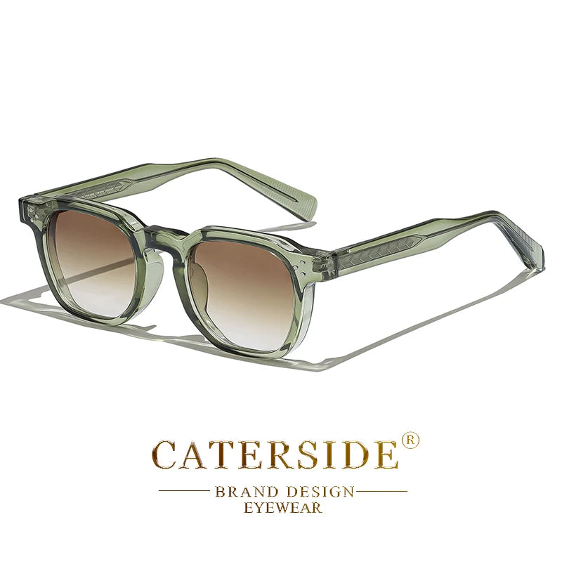 CATERSIDE Modische Herren-Sonnenbrille, kleiner Rahmen, quadratisch, personalisiertes Design, Sonnenbrille für Damen, Reisen, Party, Business, Festival, Geschenk