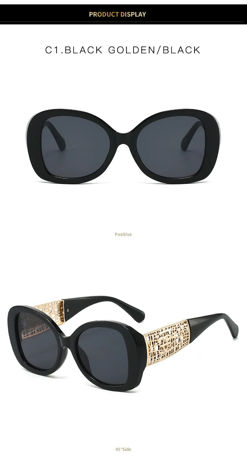 Vintage Luxus Designer Quadrat Sonnenbrille Für Frauen Männer Mode Übergroßen Retro Sonnenbrille Im Freien Fahren Retro Schatten UV400