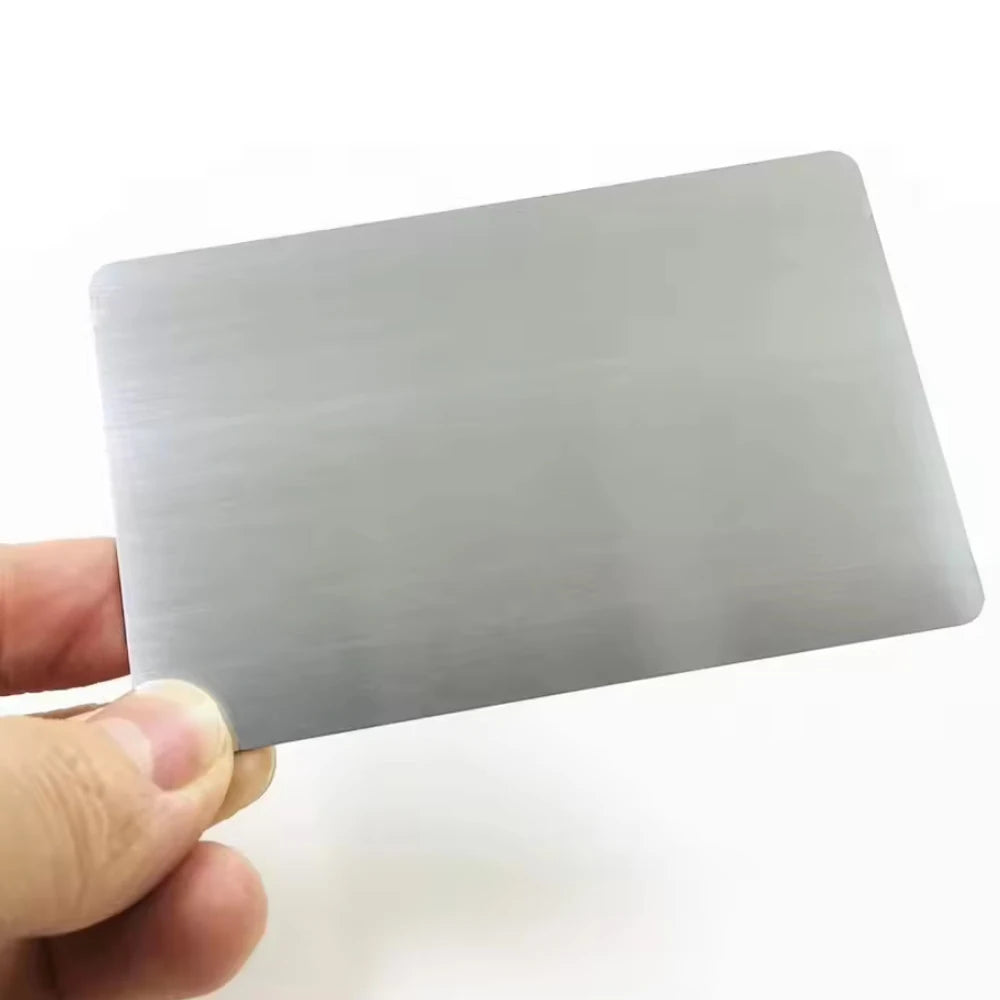 Dicke Metall-Visitenkarten aus Edelstahl 304, Rohlinge, Karte für Kunden, Lasergravur, DIY-Geschenkkarten, matte gebürstete Verarbeitung