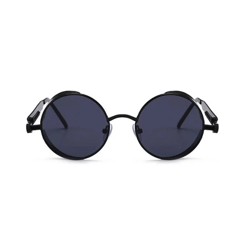 Vintage Steampunk Rote Sonnenbrille Männer Runde Punk Legierung Metall Retro Sonnenbrille Frauen Brille Gothic Stil Shades Brillen