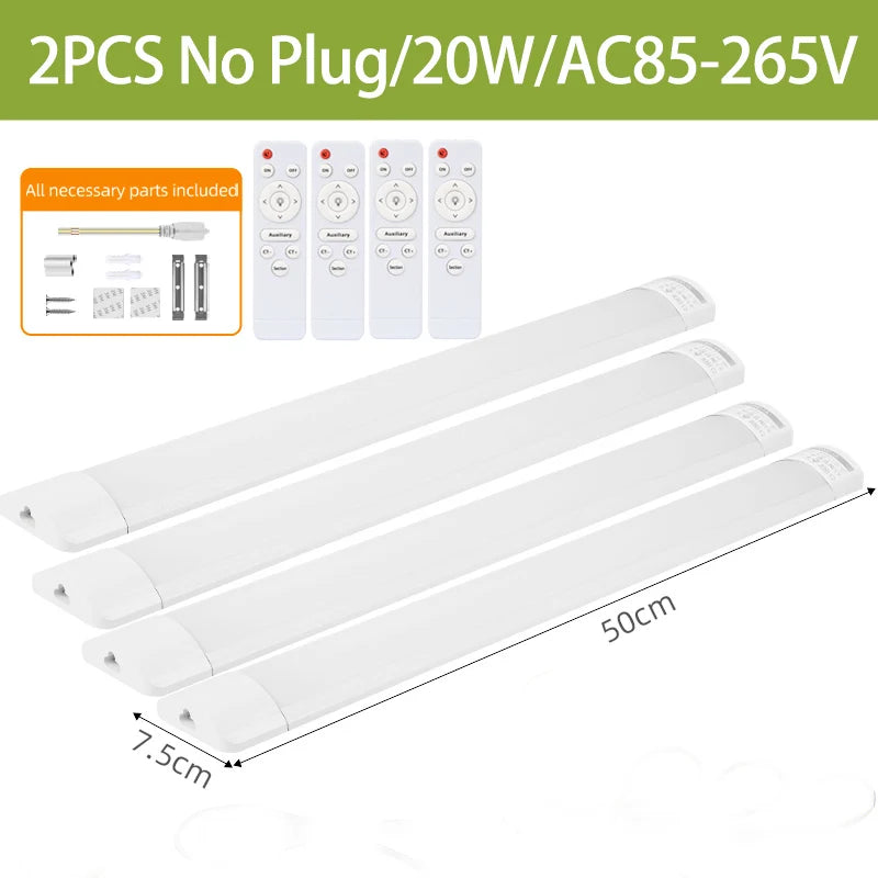 Fernbedienung LED Schrank Lampen Dimmbare Küche Schrank Lampe LED Anschließbare Rohr Licht Bar Für Home Schlafzimmer Kleiderschrank Beleuchtung