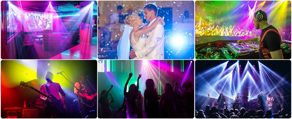 2 Stück 50W Beam Moving Head Licht RGB Farbmischung Musterlichter Bühneneffektbeleuchtung für Disco Show Konzert Party KTV Theater