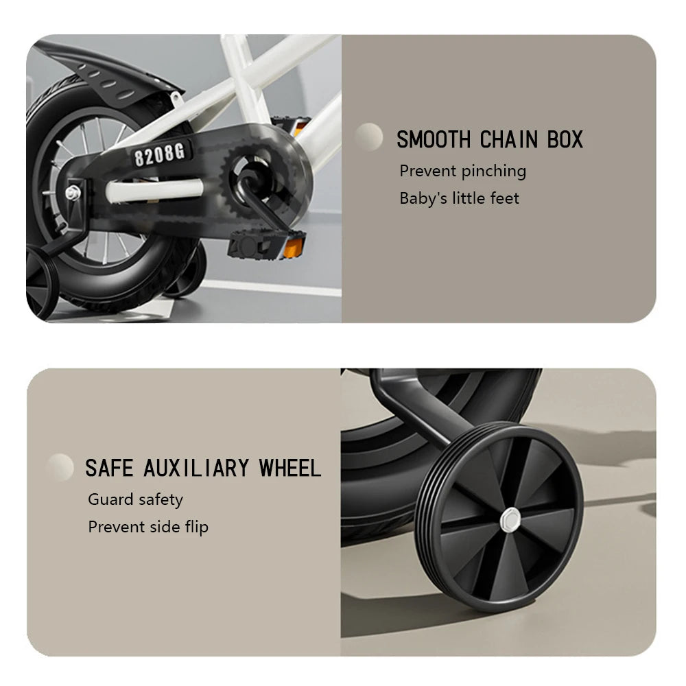 Kinder fahrrad Fahrrad für Mädchen im Alter von 3-7 Jahren mit Stützrädern Korb Kinder fahrrad