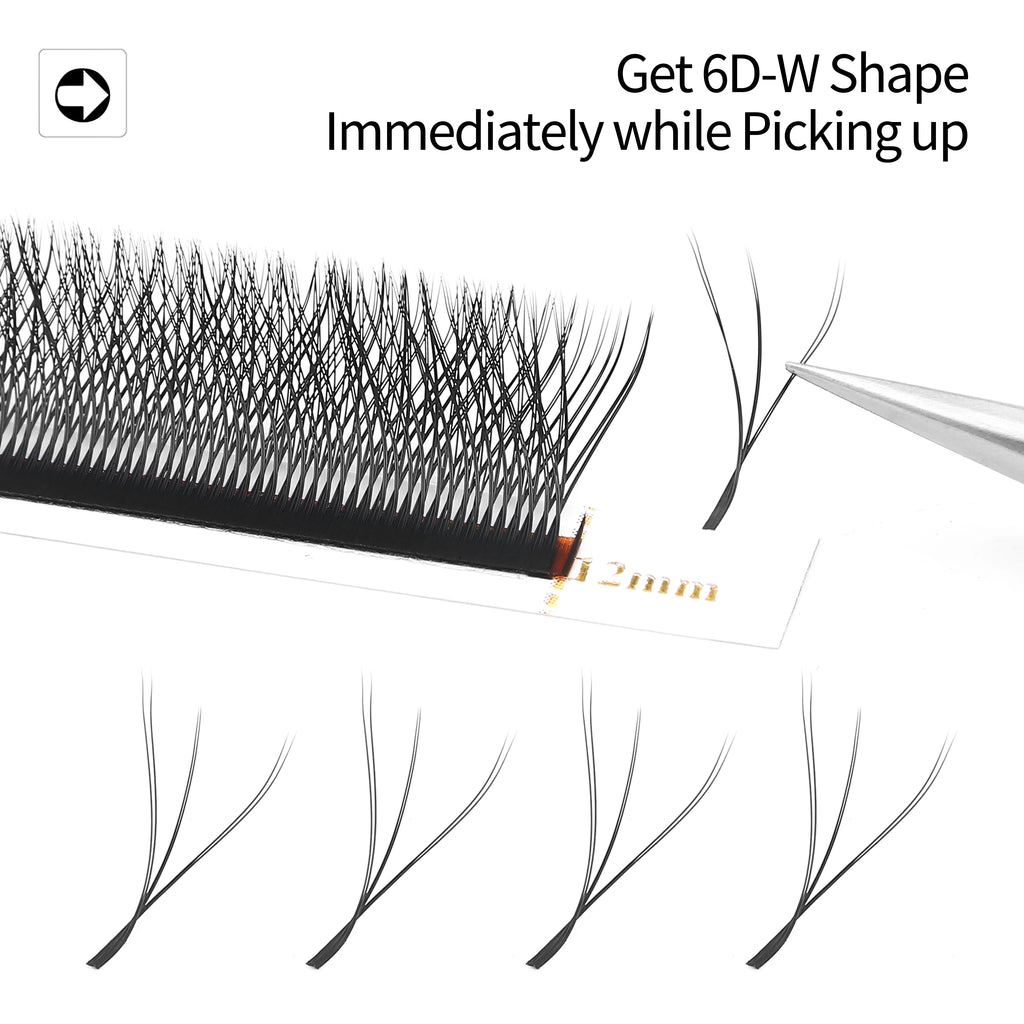 XIUSUZAKI W-förmige Wimpern Bloom 2D 3D 4D 5D 6D 7D 8D Automatische Blüte Vorgefertigte Fächer Wimpernverlängerungen YY Einzelwimpern