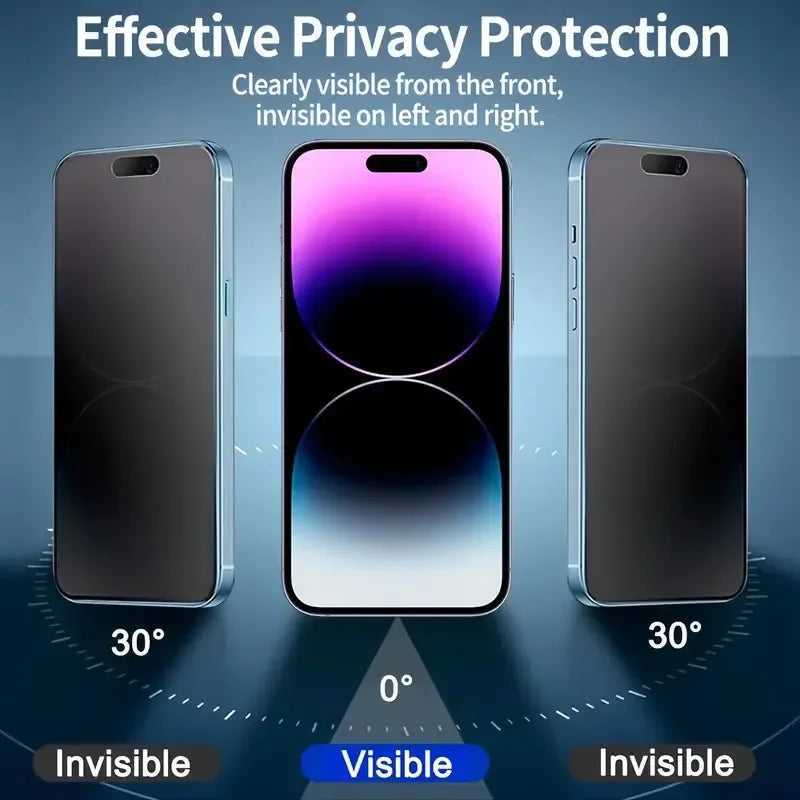 3 Stück oleophobe staubfreie einfache Installation matte Sichtschutz-Displayschutzfolie für iPhone 16 15 11 12 13 14 Pro Max Plus XS 17 Glas