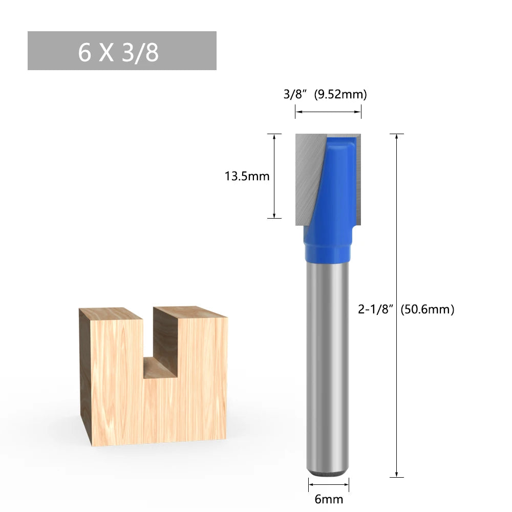 LAVIE 6mm 1/4 Schaft 1 stücke Reinigung Bottom Bit Gerade Router Bit set Sauber Fräser Holzbearbeitung Power maschine
