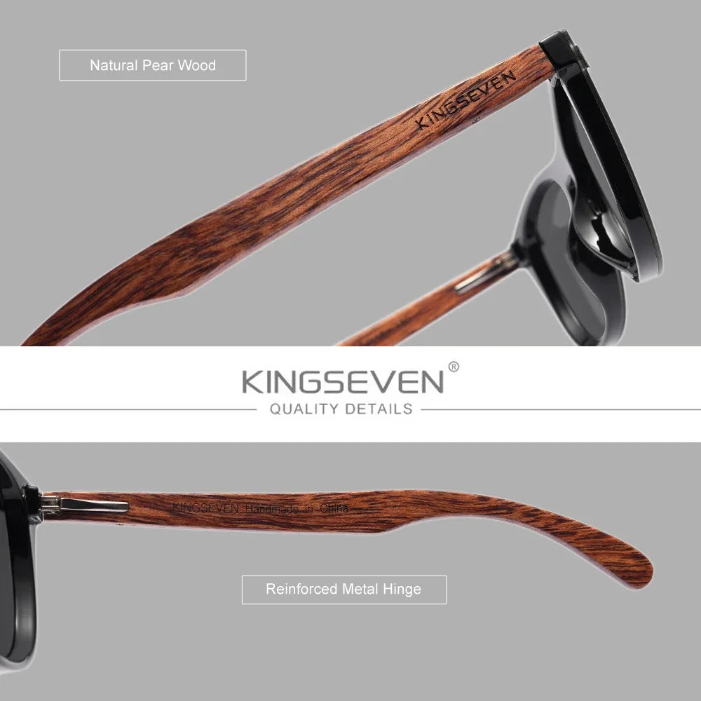 Marke Original Design Retro Holz Sonnenbrille Männer Kausalen Outdoor Polarisierte Randlose Frauen Gläser Klassische UV400 Mode Brillen