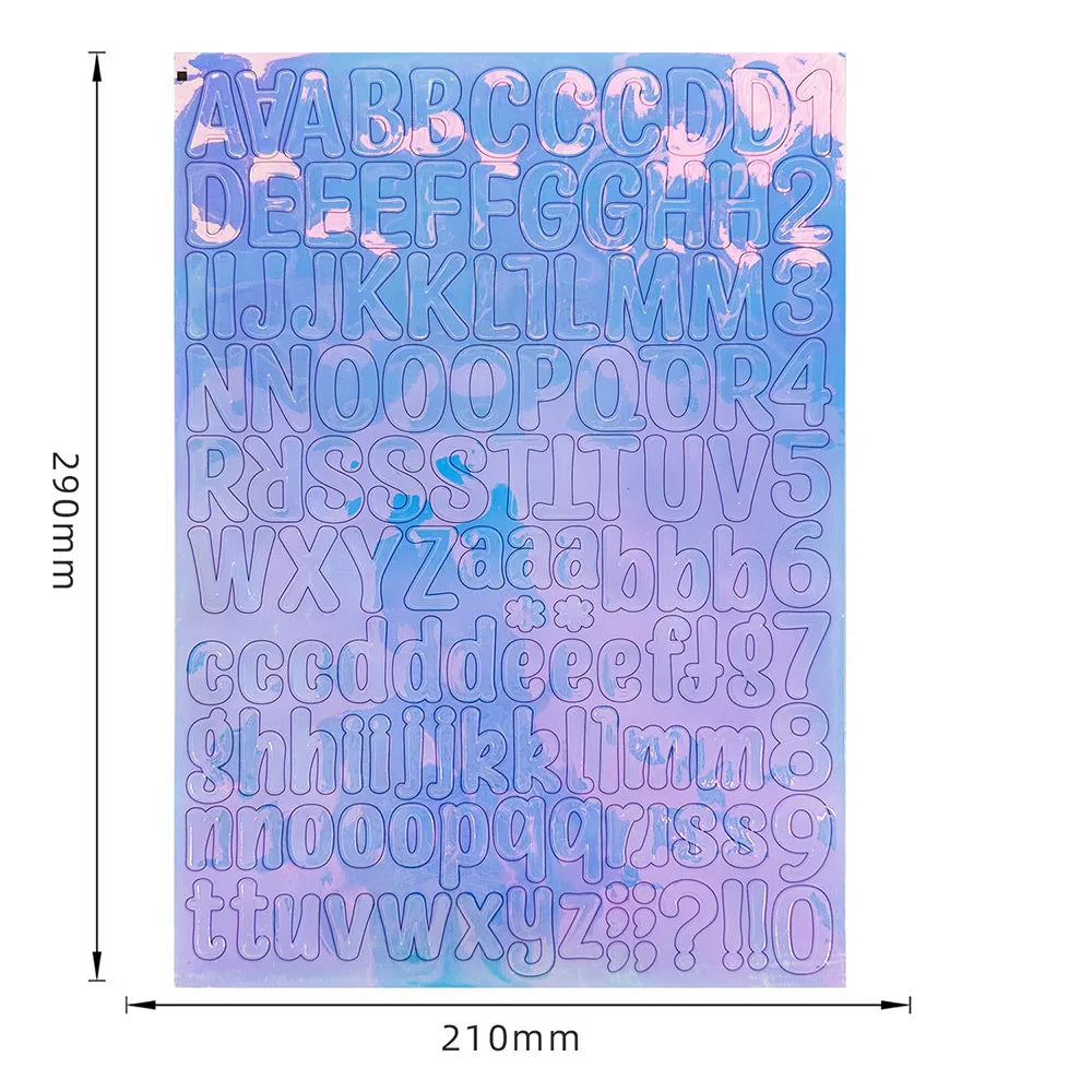 126Pcs Farbe Englisch Alphabet Anzahl Aufkleber Selbst-klebe Wasserdichte Aufkleber DIY Handbuch Album Dekoration Aufkleber Schreibwaren