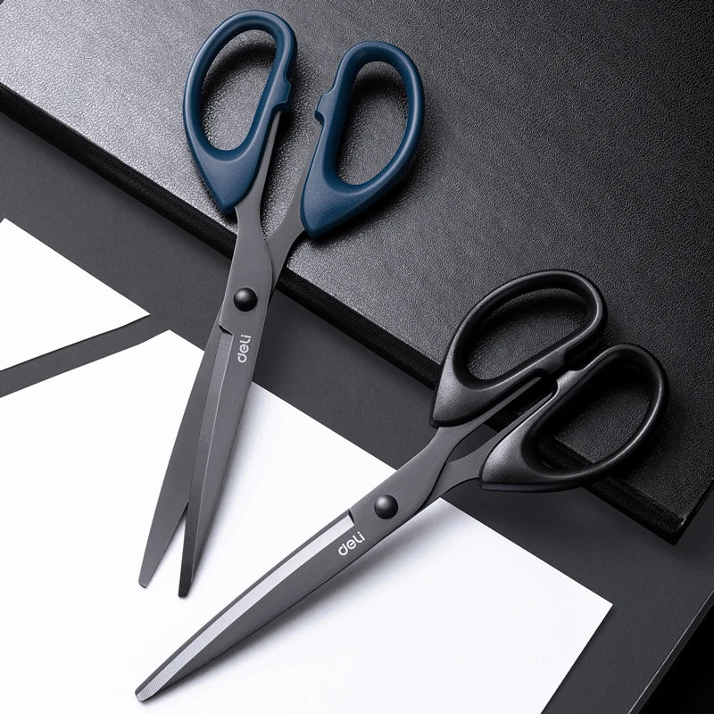 Deli 210/175mm Schwarz Edelstahl Schere Business Büro Schreibwaren Hause Schneider Schere Küche Messer Cutter Schneiden Werkzeug