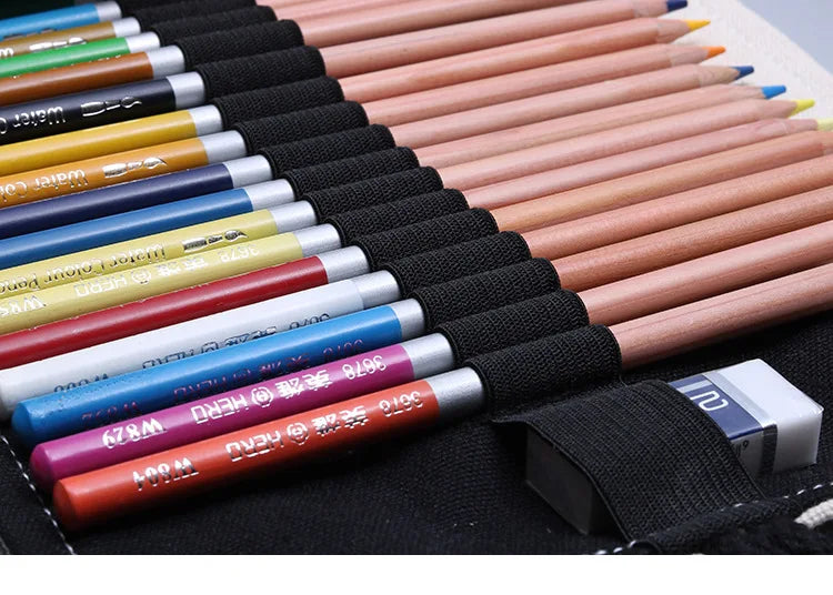 Bleistift Fall Schule Liefert student Kunst Stift Tasche Beutel Leinwand Stift Wrap Rolle Make-Up Kosmetik Pinsel Stift Lagerung Schreibwaren