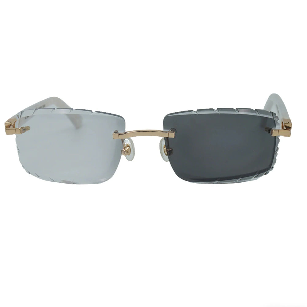 Sonnenbrille mit schlanken Metallrahmen: UV400-Schutz, trendiges Design für den täglichen und draußenbereich, schlanke Metall-Sonnenbrille