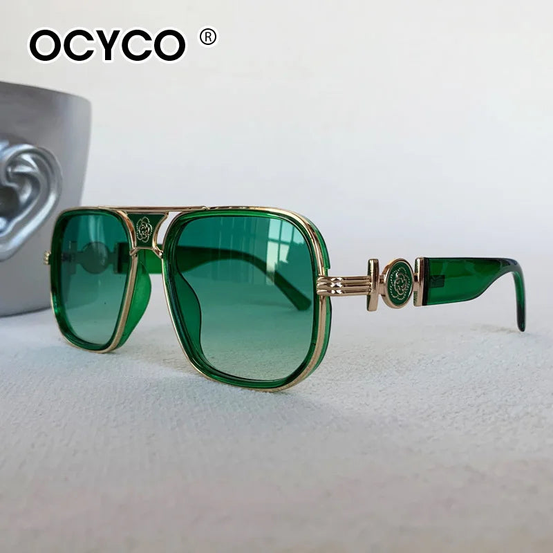 Mode Vintage Quadrat Sonnenbrille Männer Frauen Luxus Marke Sonnenbrille UV400 Stilvolle Schutz Brillen Oculos De Sol
