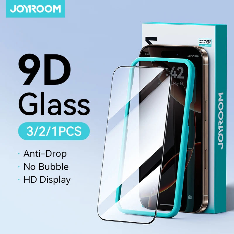Joyroom 3/2/1PCS HD Glas Für iPhone 17 16 15 Pro Max Displayschutzfolie Vollbild gehärtetes Glas Schutz Für iPhone 17 16 15