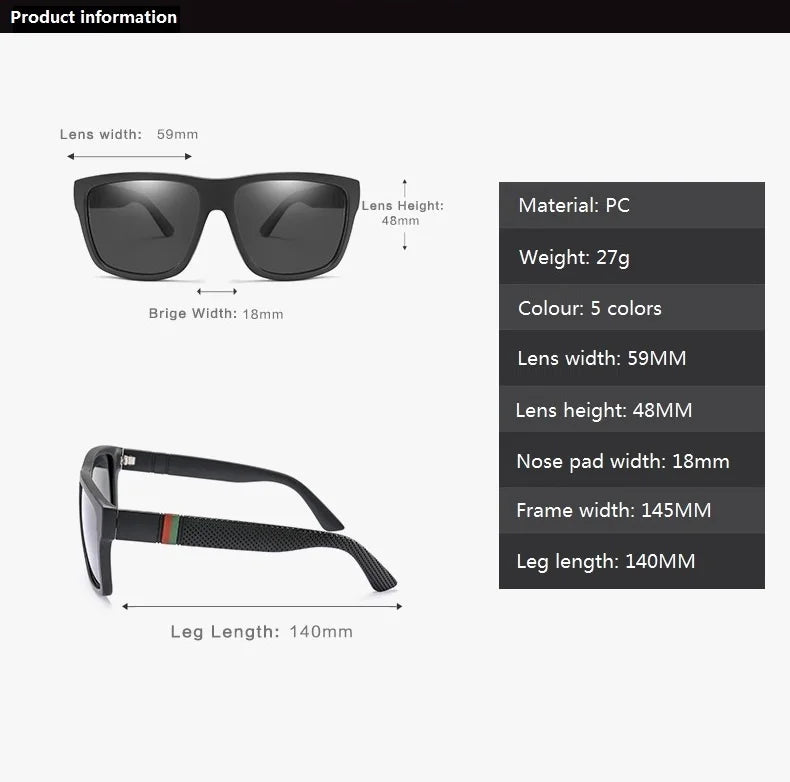 Klassischen Quadratischen Vintage Sonnenbrille Männer Polarisierte Gläser Frauen Retro Fahren Sonnenbrille Mann Luxus Angeln Brillen Oculos Gafas