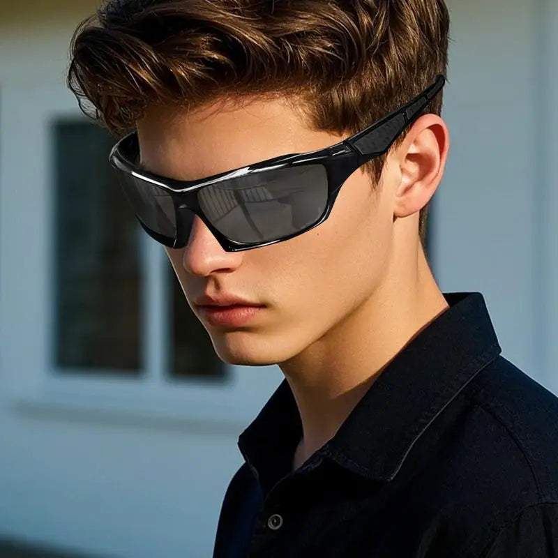 Polarisierte Sonnenbrille für Herren, umfassender Schutz, Sonnenbrille, bequemer, leichter Rahmen, Sportbrille zum Fahren, Angeln