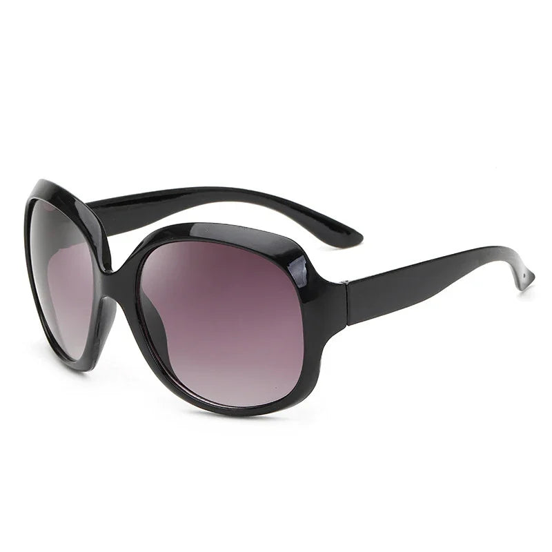 Übergroße hochwertige Sonnenbrille Frauen Luxusmarke Designer ovale Sonnenbrille Vintage Black Shades UV400 Oculos De Sol