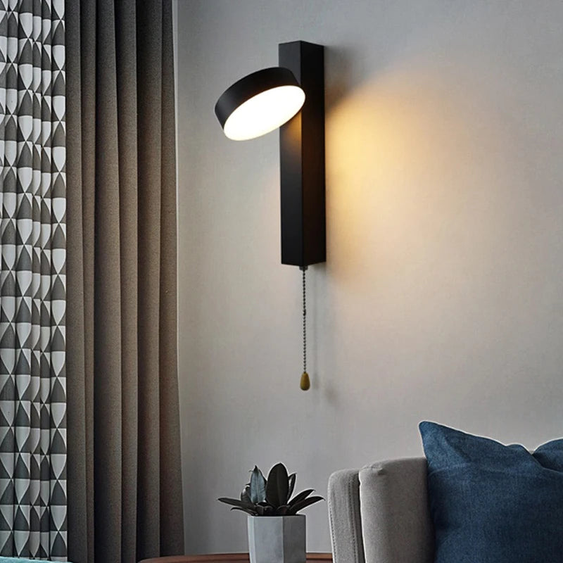 Nordic Wand Lampen mit Pull Schalter Abajur Para Quarto Lampe De Chevet Lampe für Schlafzimmer Arandela Wohnkultur Decoracion Ha