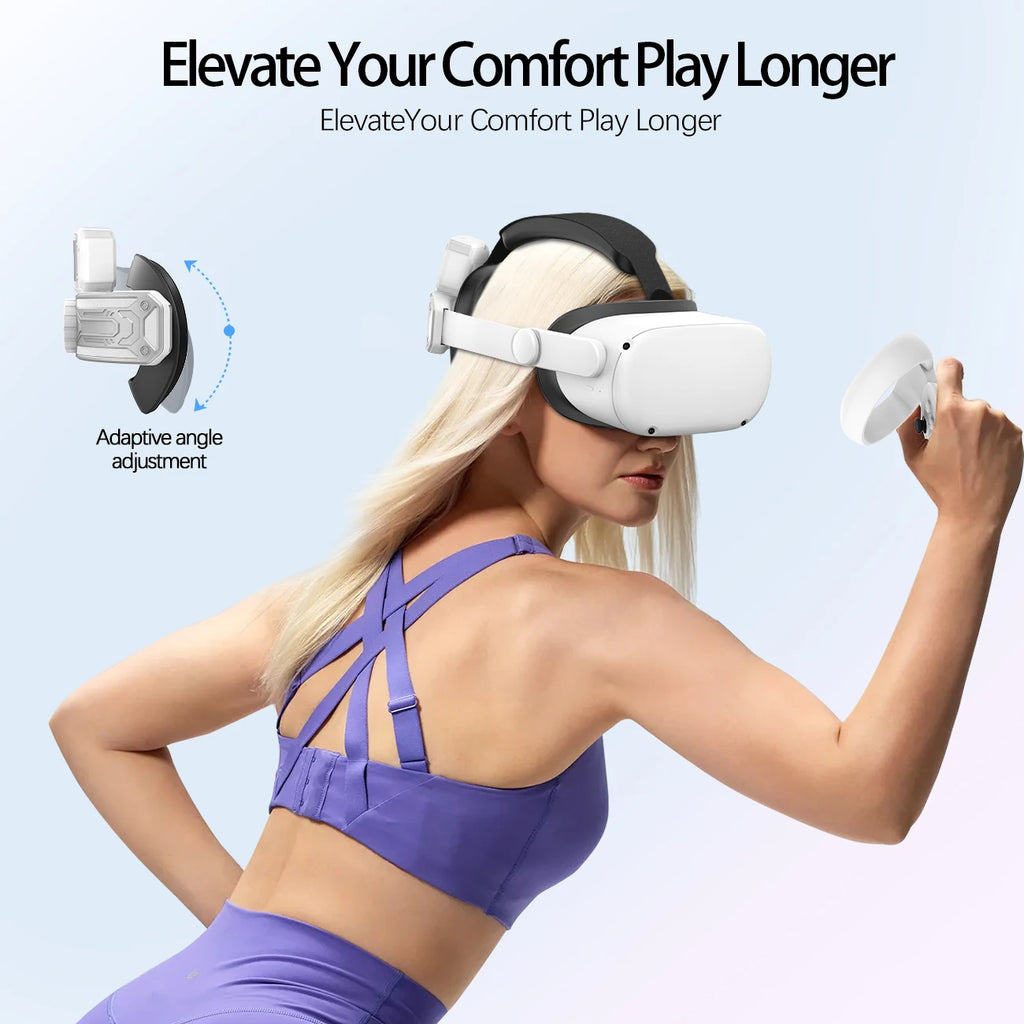 Kopfband mit Akku für Meta/Oculus Quest 2, verstellbares Elite-Gurt-Ersatzzubehör für Oculus/Meta Quest 2