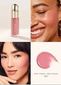 Rare Beauty Neuer exquisiter glänzender Lipgloss, glänzendes flüssiges Pulver, Bluesher Sun Kissed Cheeks und wässrige Lippen, Lippenstift-Kosmetik