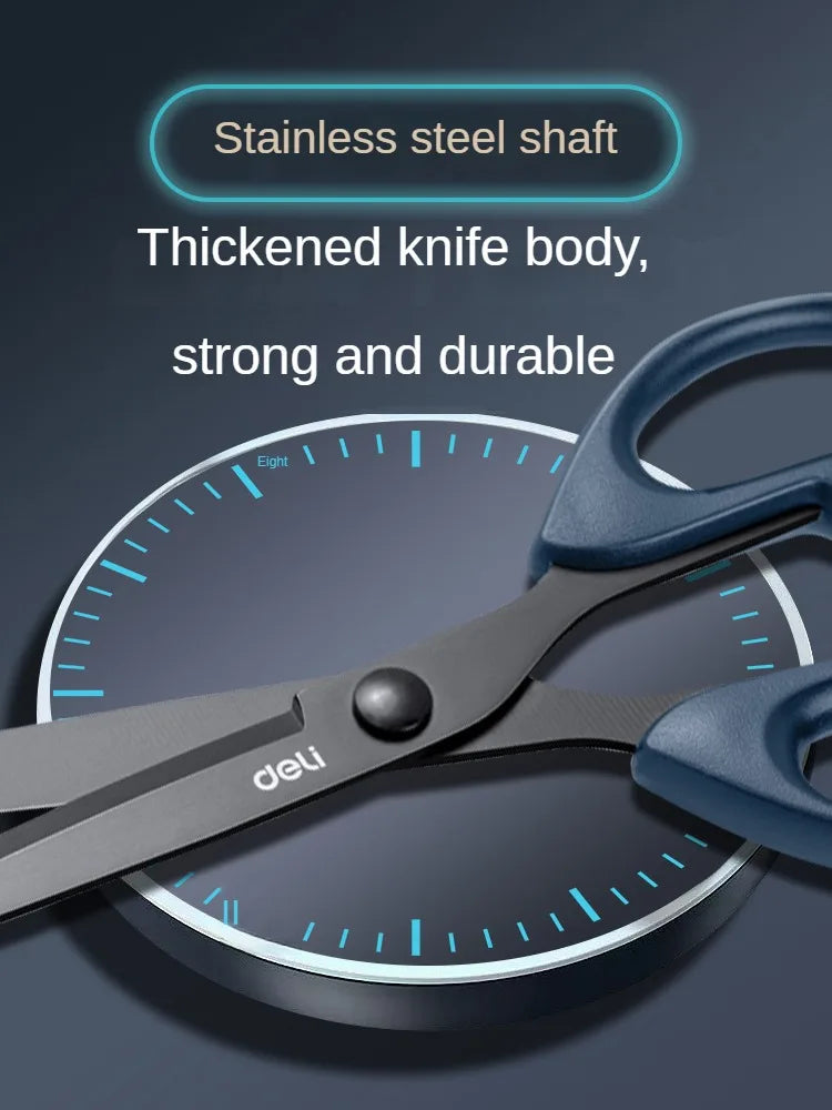 Deli 210/175mm Schwarz Edelstahl Schere Business Büro Schreibwaren Hause Schneider Schere Küche Messer Cutter Schneiden Werkzeug