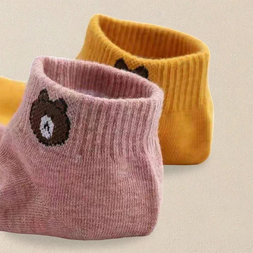 10 Paar Damen-Socken mit Cartoon-Muster, trendige und modische, vielseitige Socken, leichte, atmungsaktive, bequeme Freizeitsocken