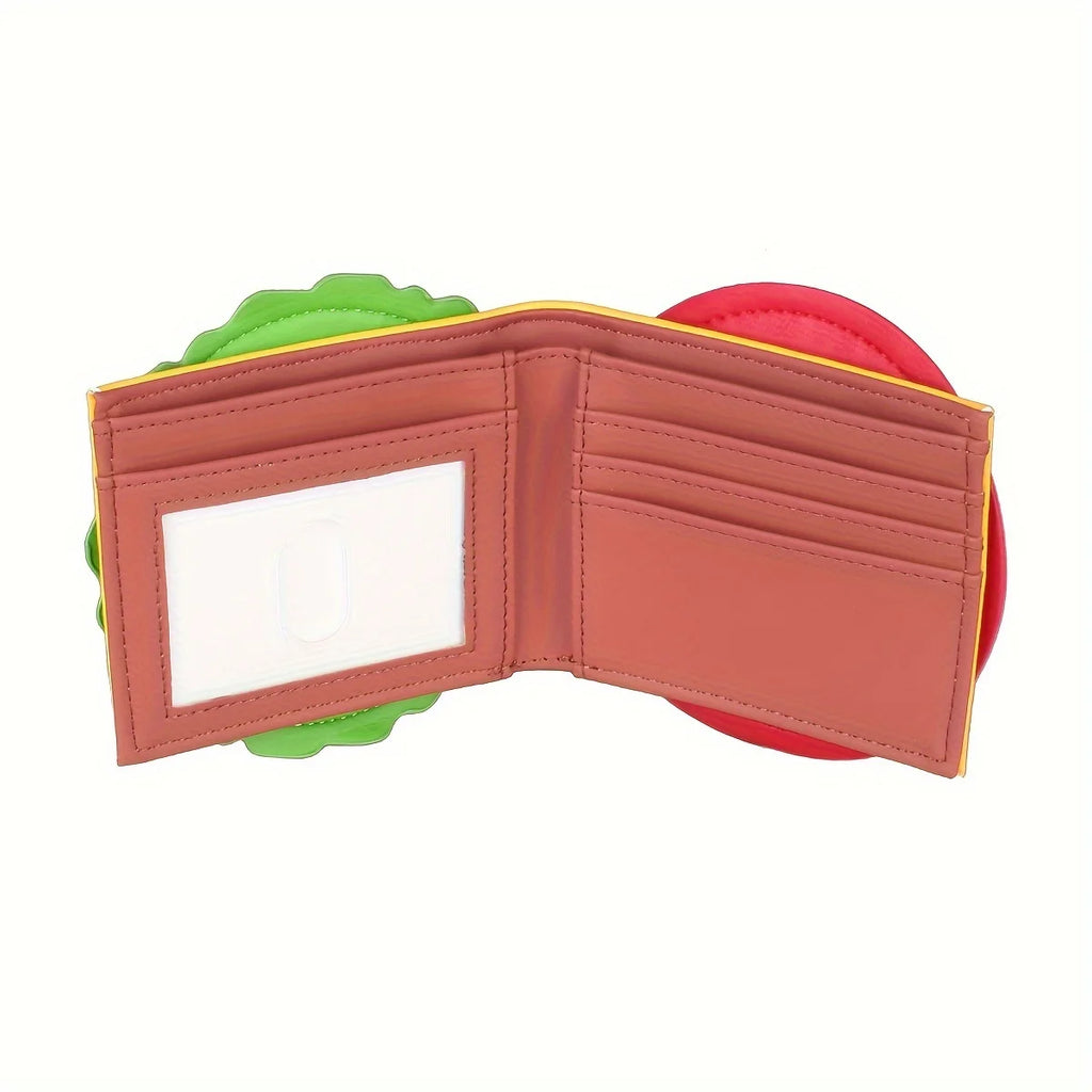 Crab Lagoon Wallet Burger Wallet Herren- und Damen-Geldbörse Rfid Anti-Diebstahl-Kurzgeldbörse Kleine Geldbörse