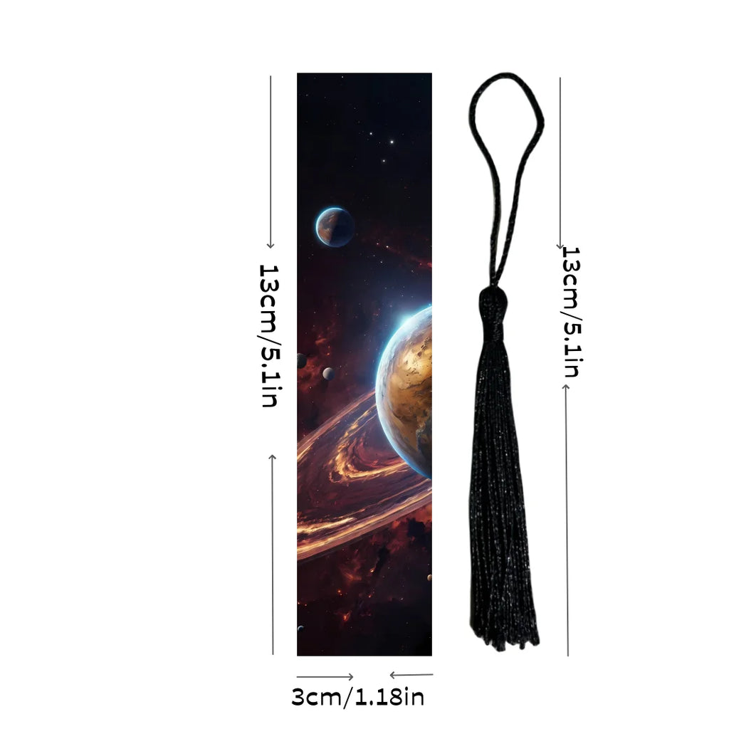 10 Stück Acryl-Lesezeichen für Studenten, Lernbedarf, Schreibwaren, Geschenke, Dekor, Geschenke, Buch, Büro, kosmische Planeten, Astronautenmuster