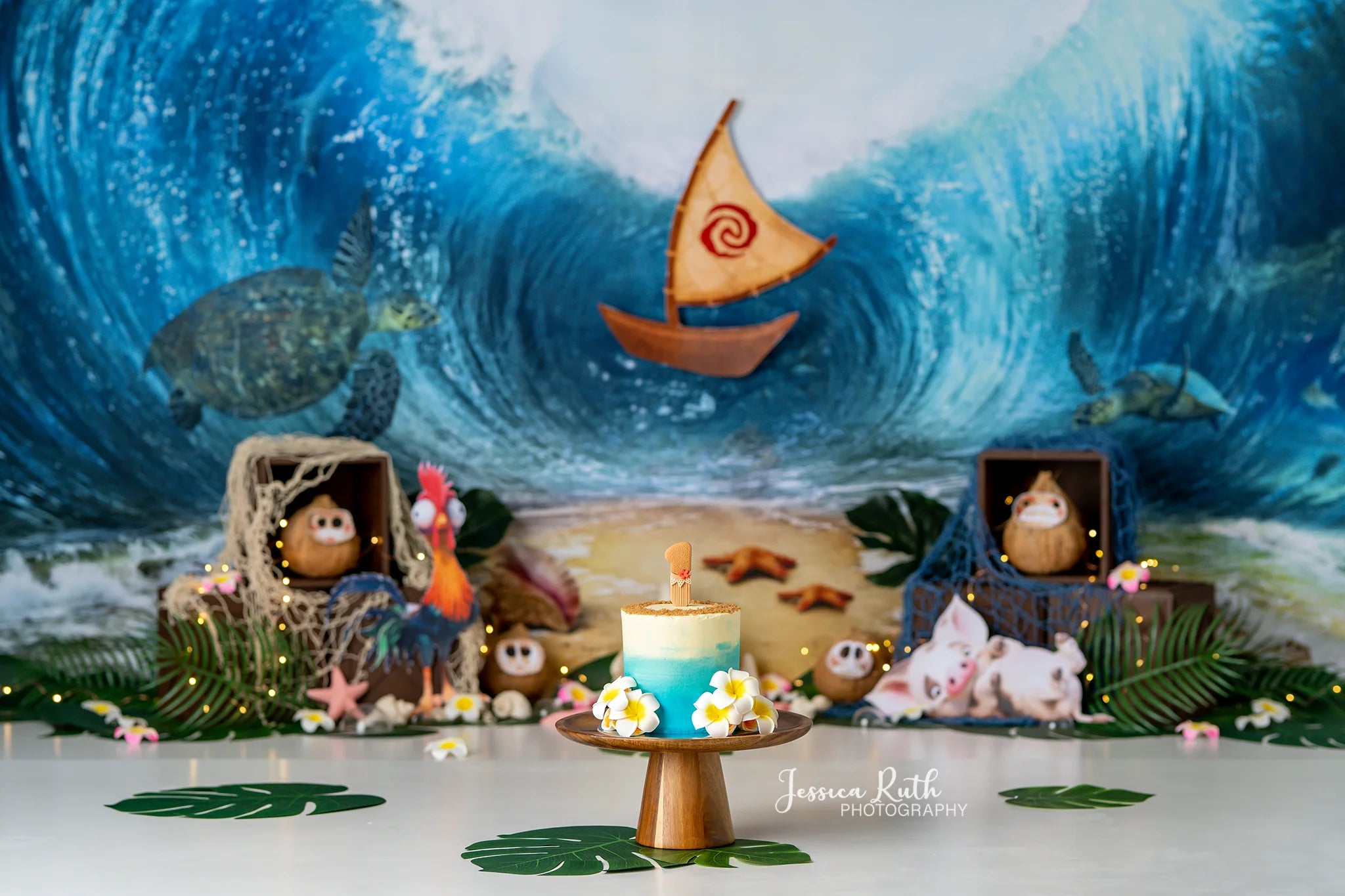 Ozeanforschung Hintergründe Cake Smash Kinder Erwachsene Fotografie Requisiten Kind Baby Dekore Strand Wellen Tropic Affair Foto Hintergrund