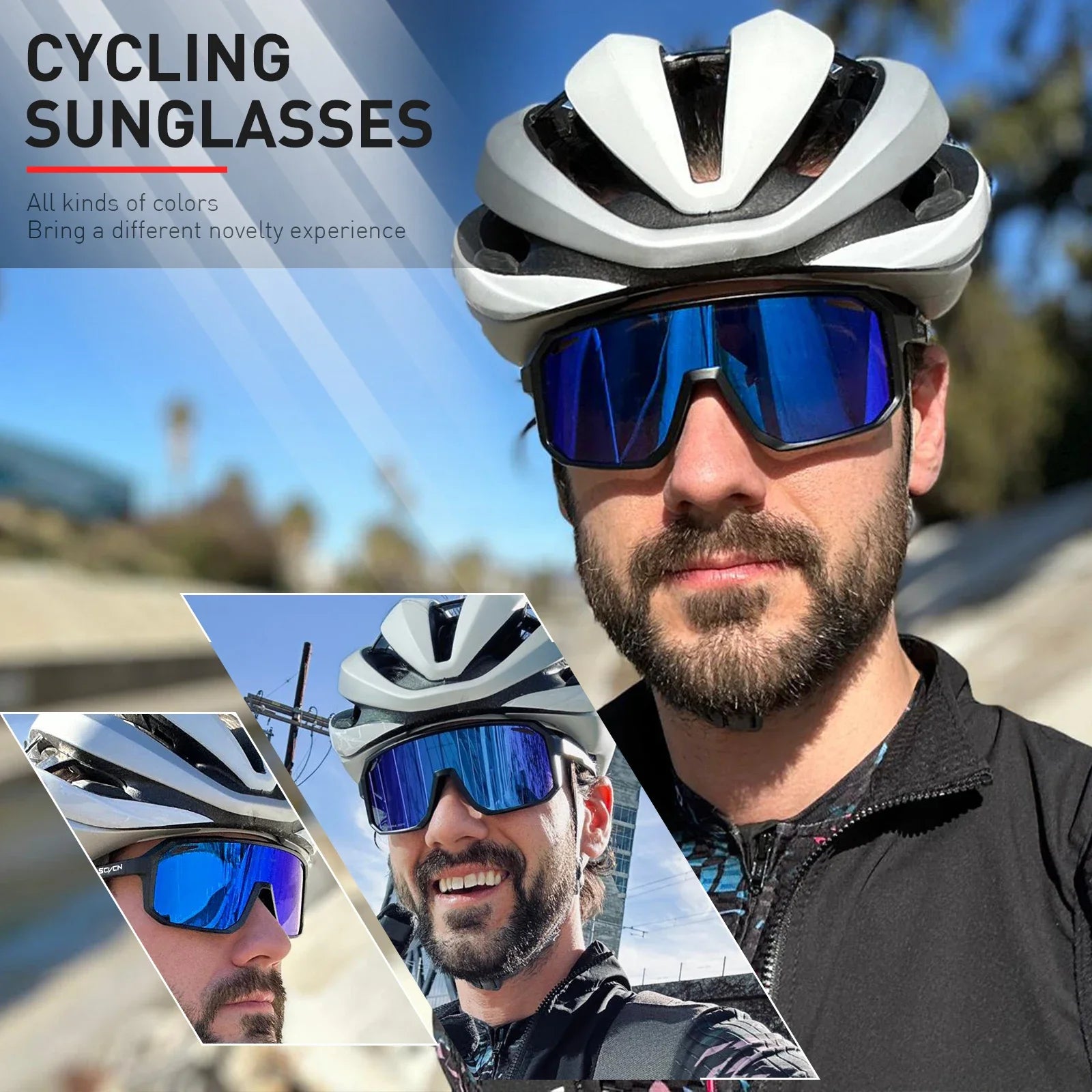 SCVCN Neue Radfahren Sonnenbrille Männer Straße Fahren Fahrrad Brille Outdoor Sport Bergsteigen Frauen Fahrrad Radfahren UV400 Brille