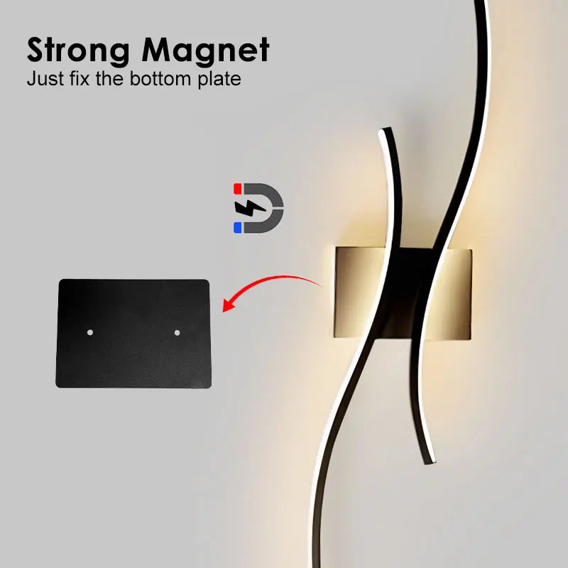 Wiederaufladbare, batteriebetriebene LED-Wandleuchte mit Fernbedienung, kabelloser USB-Touch-Schalter, dimmbare LED-Wandleuchten, Wandlampen