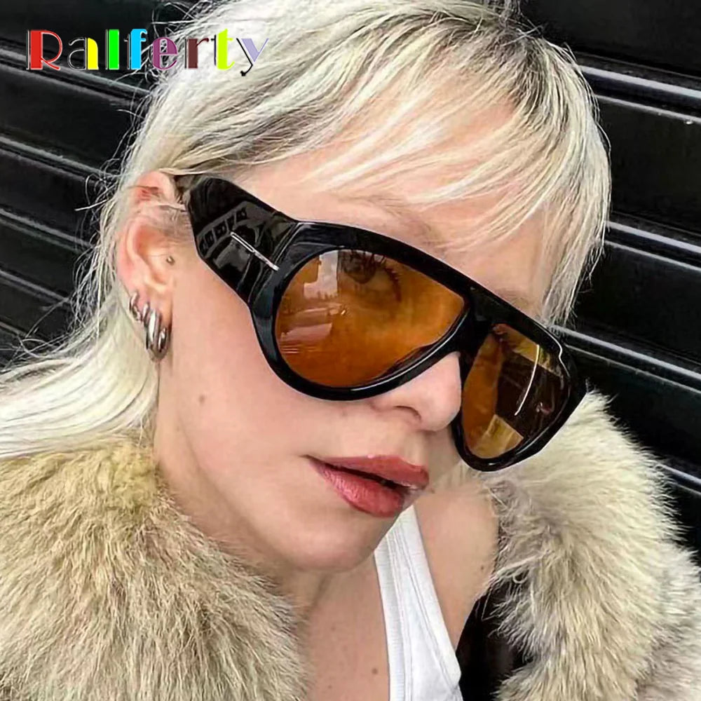 2025 Übergroße Piloten-Sonnenbrille für Damen und Herren UV-Schutz Stilvolle Eyewear Dickrahmige Einzigartige Luxus-Designer-Sonnenbrille