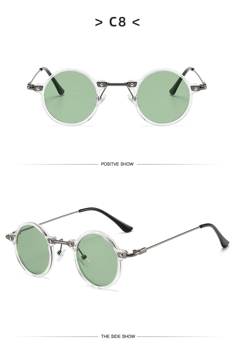 Runde Sonnenbrille für Männer Frauen Retro Steampunk Sonnenbrille männlich weiblich Marke Designer Metallrahmen Brillen Sonnenbrillen oculos de sol