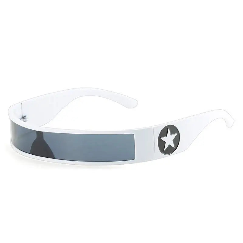 Future Technology Star Style Sonnenbrille für Männer und Frauen, Form umwickelbare Punk-Sonnenbrille mit schmalem Rahmen