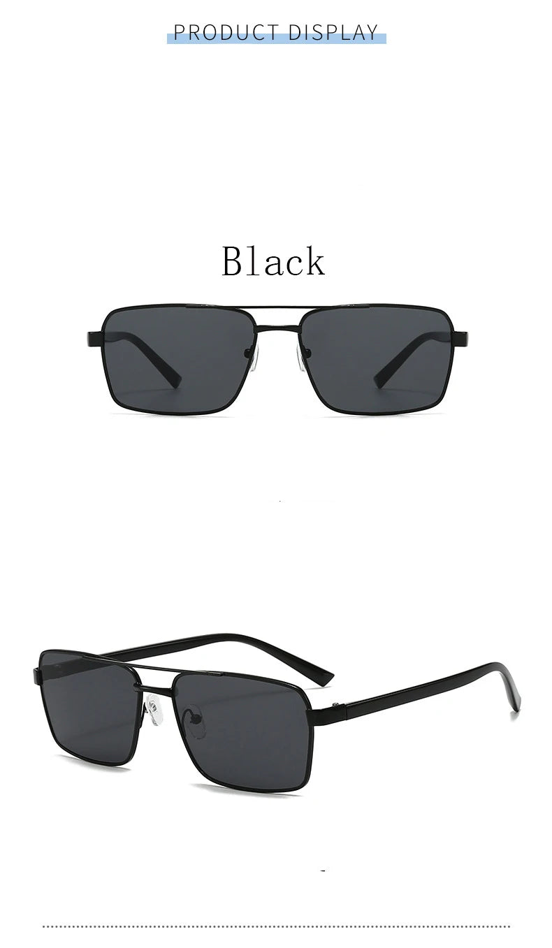 Quadratische Sonnenbrille für Männer und Frauen, modisch, klassisch, Retro, Vintage, Trenddesign, braune Gläser, UV400-Sonnenbrille, männliche und weibliche Brillen, 2026