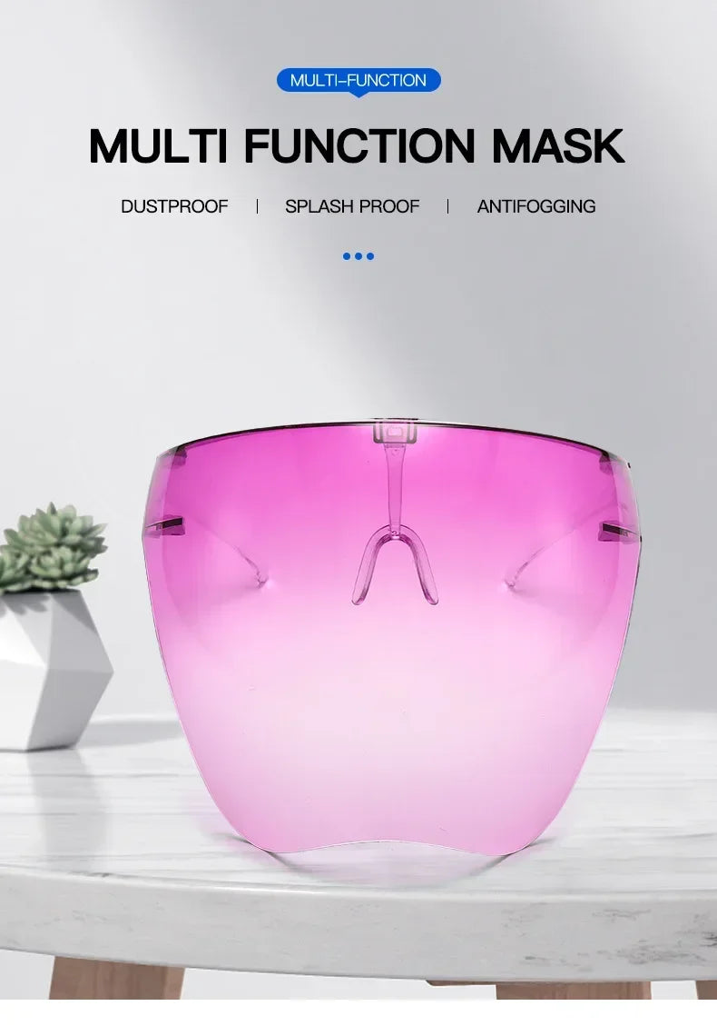 Vollgesichts-Sonnenbrille, Maske für Damen und Herren, schützende Gesichtsschutzbrille, bedeckte kugelförmige Linse, Anti-Spray-Fahrrad-Sonnenbrille