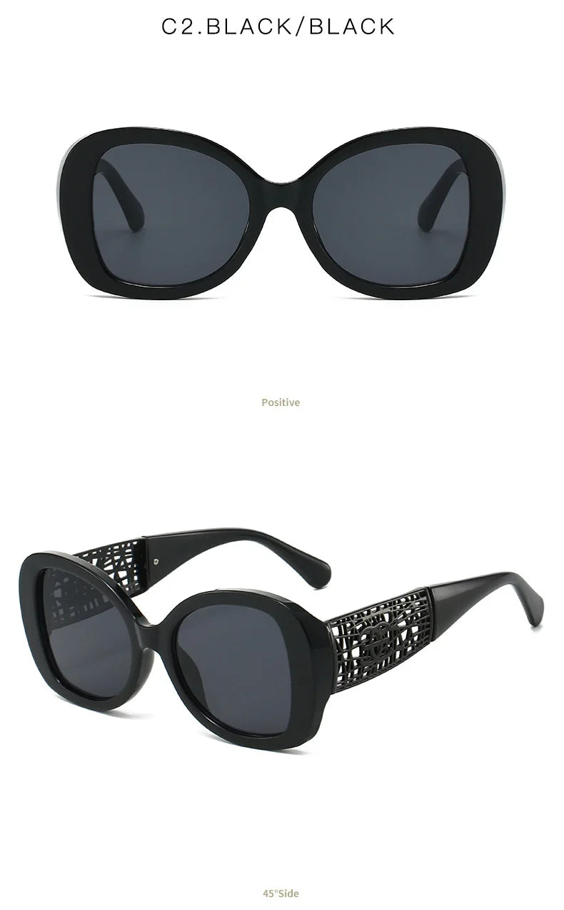 Vintage Luxus Designer Quadrat Sonnenbrille Für Frauen Männer Mode Übergroßen Retro Sonnenbrille Im Freien Fahren Retro Schatten UV400