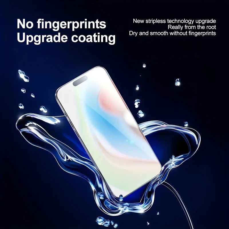 Displayschutzfolie aus gehärtetem Glas für iPhone 16 15 14 13 12 11 17 Pro Max 16e Schutzfolie iPhone16 Pro Max XR X XS Max 7 8 16Plus