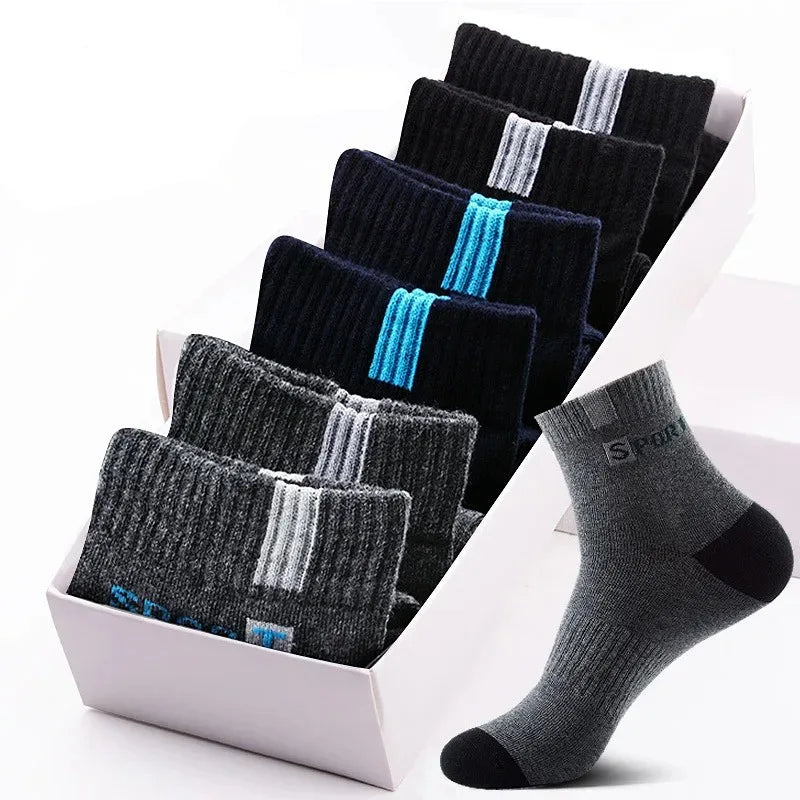 10/5/3pairs Atmungsaktive Con Sport Strümpfe Männer Bambus Faser Herbst und Winter Männer Socken Schweiß Absorption Deodorant business Sox