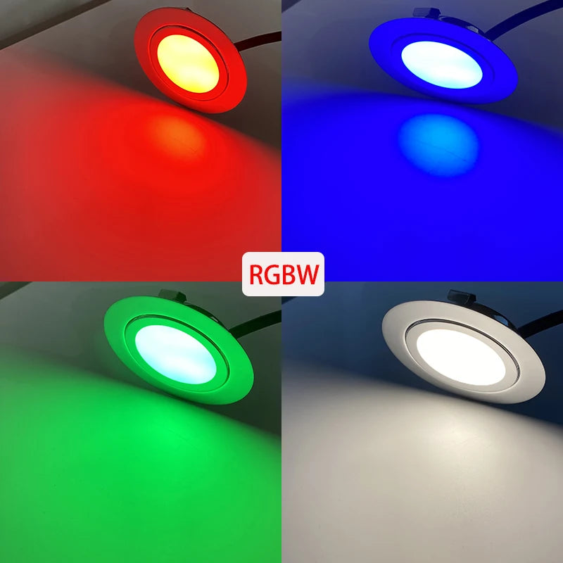IP65 LED-Licht 12V Mini Down light dimmbar wasserdicht Scheinwerfer Decke Spot Einbau schlanke Lampe Küche Bad Schrank 3w rgbw